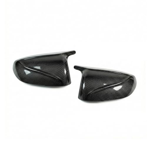 Real Carbon Fiber Side Mirror Covers Compatible with Infiniti Q50 Q50S (2014-2024), Q60 (2017-2022), Q70 (2014-2019) - Horn Style Replacement Housing Caps (Twill Carbon Fiber) - style: Twill Carbon Fiber