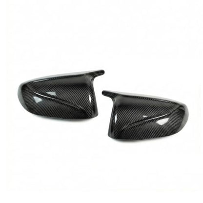 Real Carbon Fiber Side Mirror Covers Compatible with Infiniti Q50 Q50S (2014-2024), Q60 (2017-2022), Q70 (2014-2019) - Horn Style Replacement Housing Caps (Twill Carbon Fiber) - style: Twill Carbon Fiber