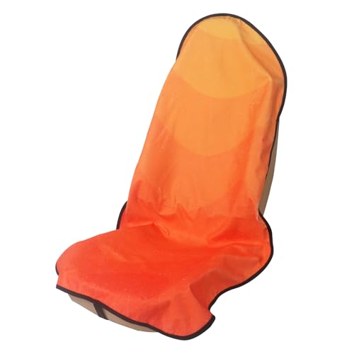 Sweat Towel Car Seat Cover Protector Front Seats for Gym Workout, Running, Swimming, Beach and Hiking, Waterproof Universal Seat Cover for Car, Truck, Van & SUV (Orange, 1pcs Front Seat) - color: Orange, size: 1pcs Front Seat