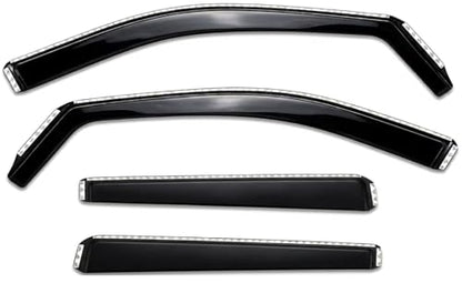 2022-2026 in-Channel Rain Guards for Honda Civic Hatchback Side Window Visor Deflectors HB LX EX-L Sport Touring Hybrid Tinted Vent Shades Protectors 2023 2024 2025 - size: For Honda Civic Hatchback 2022-2026 (In-Channel)