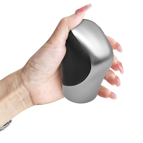 Compatible with Lexus ES GS GX is NX RC RX 200t 300 350 3450h 450hL 350L ABS Black Leather Silver Chrome Automatic Gear Shift Knob Lever Replace - color: Black Silver
