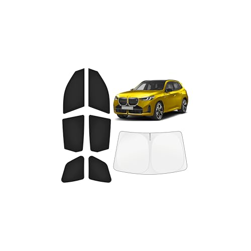 KUST Car Window Shades for BMW X3 2025-2026 Windshield Sun Shade Side Window Cover UV Block Privacy Protection X3 Accessories for Camping Blackout Rear Back Full Set 7PCS - size: FOR | BMW X3 2025-2026 (7pcs)