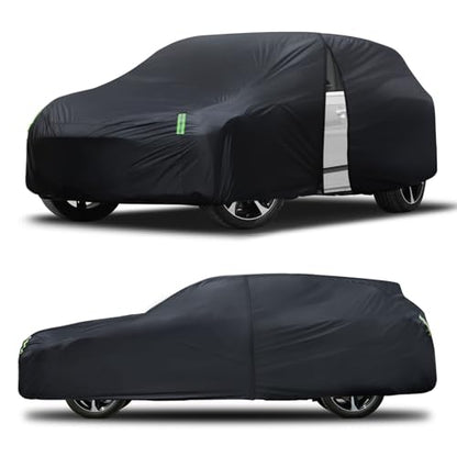 SUV Car Cover Waterproof All Weather for Automobiles, Size S3 Universal Fit for Toyota Highlander, Honda Pilot, Nissan Pathfinder, BMW X5/X6, Ford Explorer/Flex, Infiniti FX35 etc. (191-200 inch) v - size: S3 Fit SUV Length 191 to 201 inch