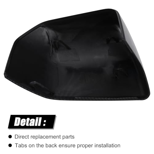 Carbon Fiber Direct Replacement Side Mirror Covers Caps for 2015-2020 Ford F150, Directly Replace Style, Not Sticker Style - color: Carbon Fiber