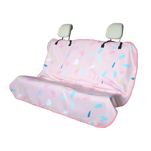 Back Seat Cover Protector for Dogs and Kids, Universal Waterproof Towel Rear Bench Seat Cover for Car, Truck, Van & SUV, Machine-Washable Backseat Car Covers (Pink Drops, 1pcs Rear Seat) - color: Pink Drops, size: 1pcs Rear Seat