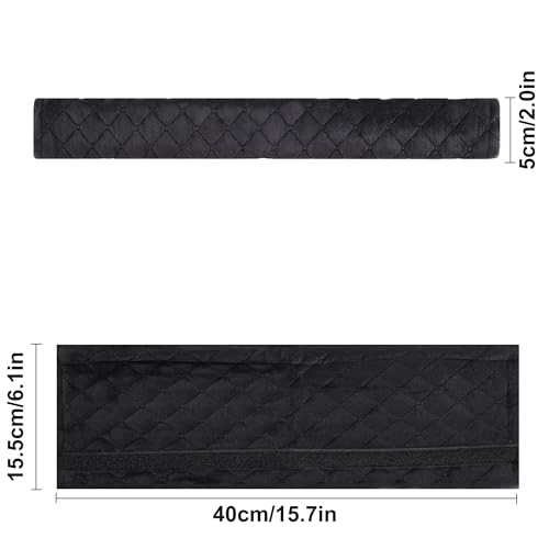 Amooca Soft Automotive Seat Belt Cover Seatbelt Shoulder Pad Neck Protector Cushions Universal Fit SUV Trucks Backpack Black Extra Long 15.7in - color: Black, size: 15.7in-1pc