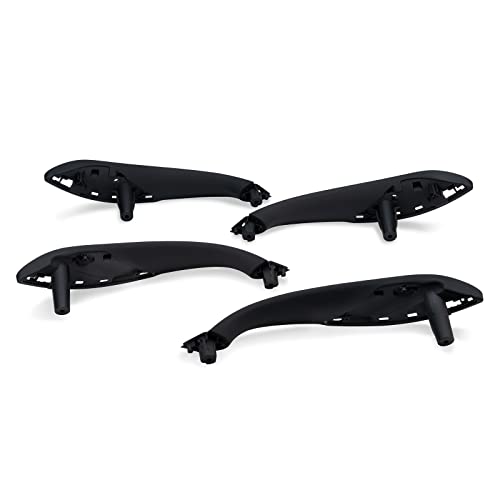 WEILEITE Front Interior Door Pull Handles Grab Bracket Trim Set Compatible with BMW 3 Series 4 Series 320,328,330,335,M3 2012-2018 and 428, 435,M4 2014-2017 Replace 51417279311(Black,4Pcs) - color: Black, size: Whole 4pc handle