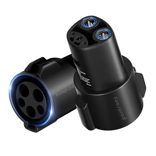 FOCSPROD J1772 to Tesla Charger Adapter, Max 80A 250V Fast Charging J1772 to NACS Adapter for Tesla Model 3/Y/X/S/Cybertruck Charging Adapter, Compatible with J1772 EV Charge to Tesla Adapter -UL 2252 - size: For Tesla Evs