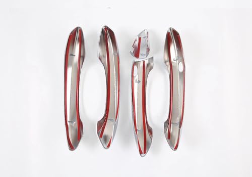 Auto Parts Fit for Hyundai Tucson 2026 2025 2024 2023 2022Exterior Door Handle Cover Trims with Smart Keyhol (Chrome Silver) ABS 5 PCS - color: Chrome Silver