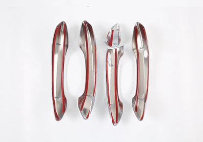 Auto Parts Fit for Hyundai Tucson 2026 2025 2024 2023 2022Exterior Door Handle Cover Trims with Smart Keyhol (Chrome Silver) ABS 5 PCS - color: Chrome Silver