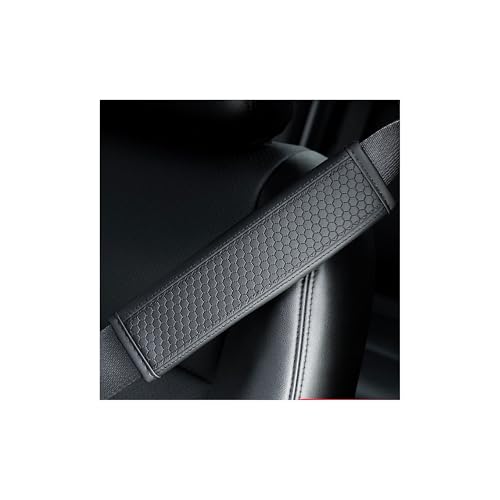 Car Seat Belt Cover Pads, Leather Seat Belt Cover, Universal Car Seat Belt Shoulder Strap Covers, Breathable Leather Soft Harness Pad Protect Your Neck and Shoulder, 2 PCS (Diamond-Black) - color: Diamond-Black