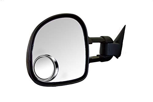 2pc 3” Adjustable large Round Stick-on Convex Spot Mirror, big HD Glass Convex Rear View Mirror,Strong Adhesive Blind Spot Mirror for Car, Van, SUV and Trucks (3"(75mm), Silver frame)
