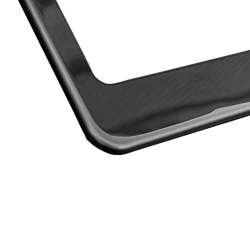 Graphite T304 Stainless Steel License Plate Frame – 8K Mirror Polish Finish, Rust-Resistant, Slim Design, Universal Fit, Includes Screw Caps, Washers & Stainless Steel Screws for Front or Rear Plates - color: Graphite