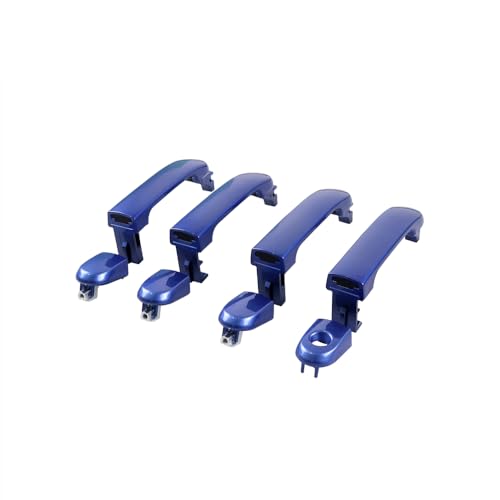 Blue 1 Lot 4 Doors Exterior Handle Door Outer Handle Compatible with Nissan Versa 2007-2012 - color: Blue
