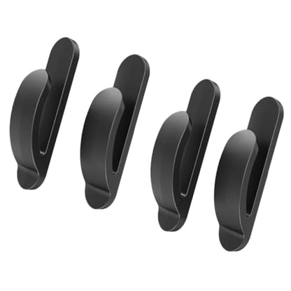 FAVOMOTO 4PCS Car Mini Hooks, Plastic Adhesive Car Dashboard Hook Seatback Organizer Vehicle Interior Accessories Stickers for Key Earphone Charging Cable - size: 4X1.3cm