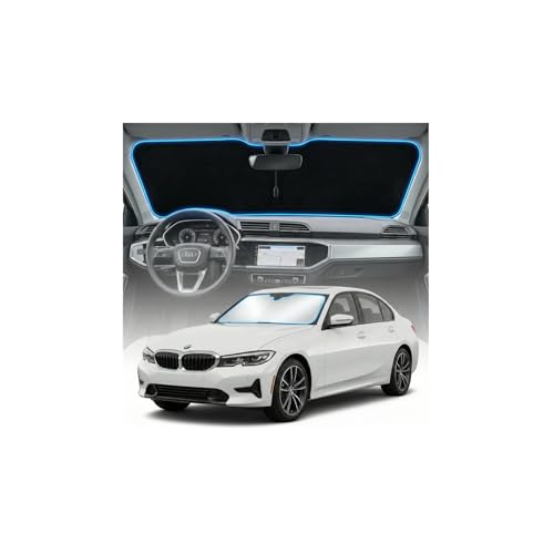 for BMW 3Series Sun Shade Windshield Cover - Custom Fit 3Series Accessories 2019-2024 2025 2026 Sunshade Foldable UV Protection & Heat Shield Sun Visor Accessories - size: For BMW 3Series 2019-2026