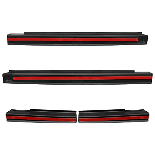 Door Sill Guards Protectors for Jeep Wrangler JK Unlimited JKU 2007-2018, Front Rear Door Entry Guards Protectors Scuff Plate Kit for Jeep Wrangler JK 2007-2018 Accessories (4PCS)