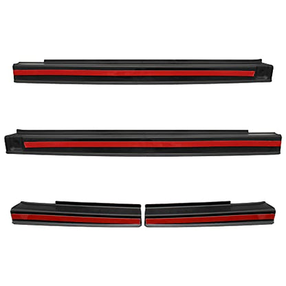 Door Sill Guards Protectors for Jeep Wrangler JK Unlimited JKU 2007-2018, Front Rear Door Entry Guards Protectors Scuff Plate Kit for Jeep Wrangler JK 2007-2018 Accessories (4PCS)