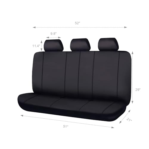Flying Banner Rear Bench car seat Covers car seat Protectors Split 40/60 50/50 60/40 (Solid Black, Value) - color: Solid Black, size: Value