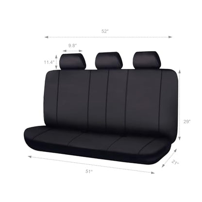 Flying Banner Rear Bench car seat Covers car seat Protectors Split 40/60 50/50 60/40 (Solid Black, Value) - color: Solid Black, size: Value