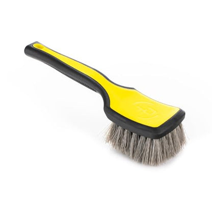 Detail Factory - ProGrip Tire Brush - Ergonomic ProGrip Handle, Stiff Synthetic Bristles, Ergonomic Design, Clean Your Tires with Ease - Live Wire - color: Live Wire, size: Standard