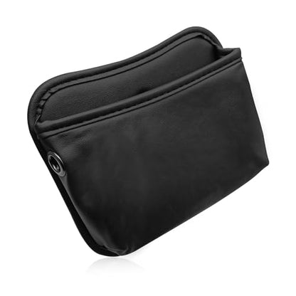 Car Seat Side Storage Pocket/Multi-Pocket Centre Console Storage Box, Car Seat Side Pocket Organizer, PU Leather Pouch Bag (Black)