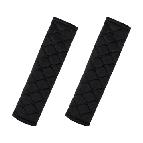 yuntop 2 PCS Car Seat Straps Shoulder Pads Soft Auto Seat Belt Cover Universal Safety Strap Cover Helps Protect Your Neck and Shoulders from Seat Belt Friction (Black) - color: Black
