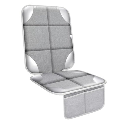 Meolsaek Car Seat Protector for Child Car Seat, Durable 600D Fabric Waterproof Car Seat Cover with Thick Pad Non-Slip Backing，No Imprints (Silver Gray-1 pc) - color: Silver Gray-1 pc