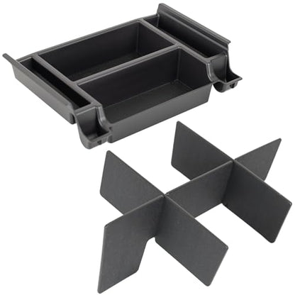 Vehicle OCD - Center Console Divider and Tray Organizer for Toyota Tundra (2022-2026) / Sequoia (2023-2026) – Made in USA - NOT compatible with center console safe - SLX513 - size: 2022-2026, style: Boxed Set