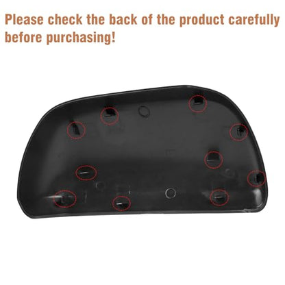 Moonlinks Compatible with 2012 2013 2014 2015 2016 2017 2018 2019 2020 Sienna Left Driver Side Mirror Cover Replacement, Glossy Black Left Side Clip-on Mirror Cap Replaces for 87945-08010 - color: Left Black