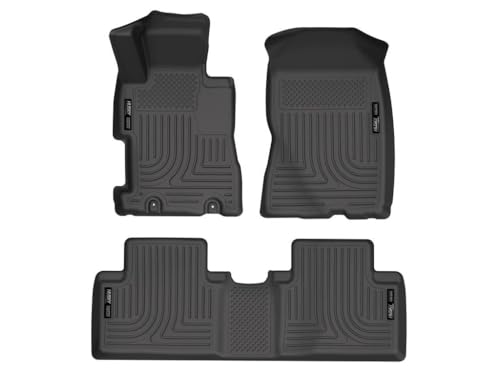 Husky Liners Weatherbeater Floor Mats | Fits 2006-2011 Honda Civic 4-Door | Front & 2nd Row, 3-pc Black - 98411 - color: Black, size: Weatherbeater Front & 2nd Seat Floor Mats
