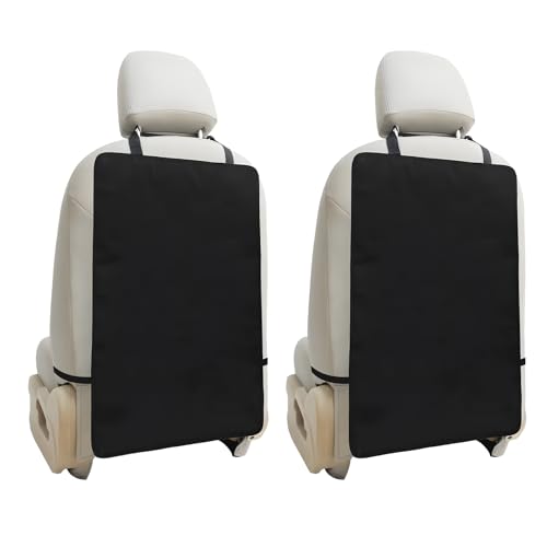 2 PCS Kick Mats Backseat Protector, Large Protective Kick Mat Waterproof Car Back Seat Cover, Universal Back Seat Protector for Vehicles Protect from Dirt Mud Scratches