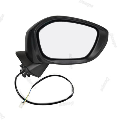 Passenger Side Mirror Assembly Compatible with Honda Civic 2022-2025 Non-heated Power Adjustable Glass Manual Folding Replace 76208T20A01 HO1321350 Black (3Pin Right) - style: 3pin Right