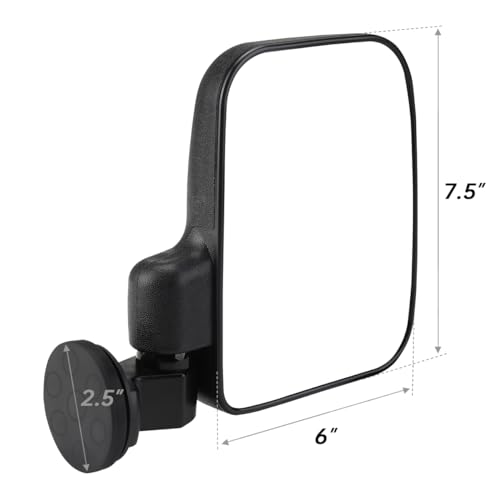 SHEJISI Strong Magnetic Tractor Side Mirrors, Fit for Tractors、Forklifts、Small Dozers、Lawn Mower、Lift Trucks、Safe and Practical Accessories Compatible with John Deere,Kubota,Toyota,Yale,Crown,Case IH