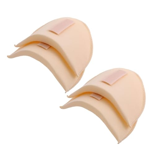 SZMUHLNY 2 Pairs Shoulder Pads for Women Clothes,No-Sewing Required Anti-Slip Detachable Reusable Soft Sponge Shoulder Pads for Men Blazer Clothes Sewing Accessories - color: 2 pack/Skin,Skin