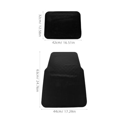 Ipetboom Car Floor Mats 4pcs Set PVC Waterproof Anti-Slip Vehicle Foot Mats All-Season Sturdy Universal Fit Automotive Floor Protection for Cars Suvs