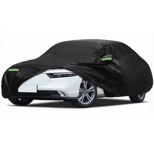 Car Cover Waterproof All Weather for Automobiles, Outdoor Full Exterior Covers for Sedan Black(Suggest Car Length from 194"-208") - color: Black, size: Fit for Sedan Length 194"-208"