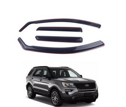 in-Channel Rain Guards 4-Piece Compatible with 2011-2019 Ford Explorer Window Visors Side Window Deflectors Shield Shade - size: 2011-2019 Ford Explorer