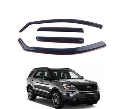 in-Channel Rain Guards 4-Piece Compatible with 2011-2019 Ford Explorer Window Visors Side Window Deflectors Shield Shade - size: 2011-2019 Ford Explorer