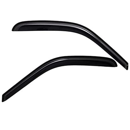 Lightronic Extra Durable Tape-on Window Visor, Fits 1988-1998 Chevrolet & GMC C/K 1500, 2500, 3500 Regular/Extended Cab, 1992-1999 Tahoe & Yukon, 1992-1994 Blazer (NOT Fit S10 Blazer), Smoke, 2-Pcs - size: Outside Mount