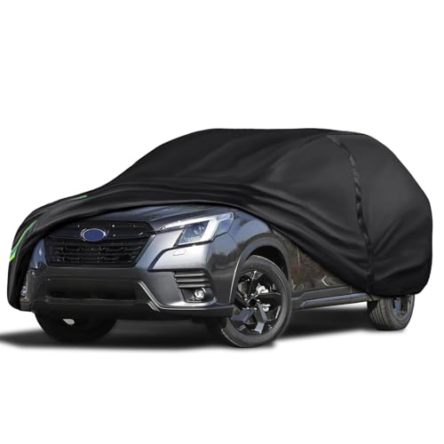 16-Layer 600D Heavy Duty Universal Full Car Cover for Outdoor & Indoor Use - All Weather Sun UV Rain Snow Dust Proof, Waterproof Scratch Resistant, Fits SUVs Body Length up to 180" (15 ft) - size: SUV-457