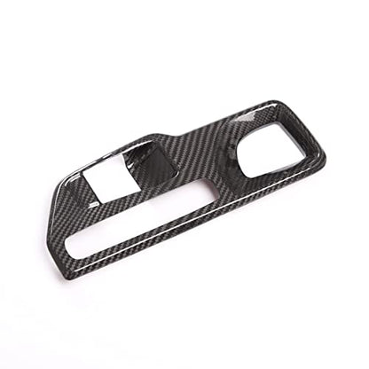 Fit for Toyota GR Supra A90 2019-2022 Real Carbon Fiber Trim Center Control Gear Shift Button Panel Cover Car Interior Accessories (Carbon Fiber Black) - color: Carbon Fiber Black