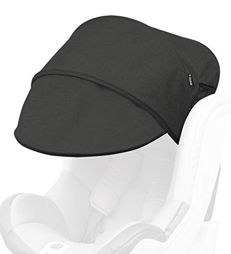 Manito Sun Shade Extender/Auxiliary Canopy for Car Seat (Charcoal Grey) - color: Charcoal Grey