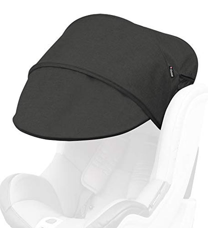Manito Sun Shade Extender/Auxiliary Canopy for Car Seat (Charcoal Grey) - color: Charcoal Grey