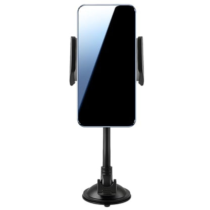 Car Phone Holder Mount, Gooseneck Long Arm Cell Phone Holder, Windshield Window, Dashboard Anti-Shake Handsfree Stand with Strong Suction Cup, Fit for Most Cellphone(Gray) - color: Gray