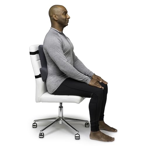 OPTP Thoracic Lumbar Back Support - Full Back and Lumbar Support for Improved Sitting Posture, Upper/Lower Back Support for Chair, and Car Back Cushion for Travel