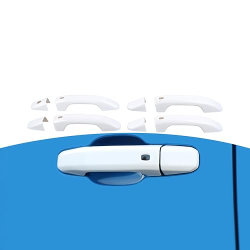RT-TCZ for Silverado Door Handle Cover Trim Fit for Chevy Tahoe 2021+ Suburban 2020+ Silverado 2019+ for GMC Yukon 2021+ Sierra 2019+ White Exterior Accessories 4pcs - color: White