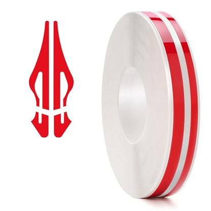 Car Pinstriping Tape, 32Ft Car Vinyl Striping Tape Stripe Decal Waistline Body Side Striping Tape Emblems Trim for DIY Car Racing Motorcycle SUV Pickup (Red) - color: Red-1