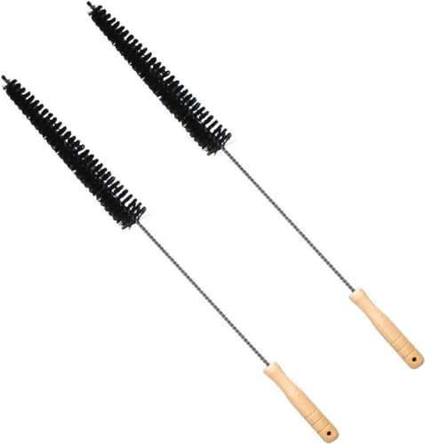 2-Pack Dryer Vent Cleaner Kit - Long Flexible Dryer Lint Brush & Refrigerator Coil Cleaner - Multi-Use Radiator Brush & Lint Trap Cleaning Tool for Fire Prevention - size: 2 half brush