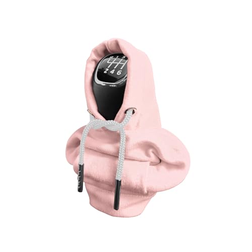 Gear Shift Hoodie, Universal Car Shift Knob Cover, Automotive Interior Cute Gadgets, Car Accessories and Decorations Mini Hoodie for Car Shifter - color: Pink, size: 1 Piece